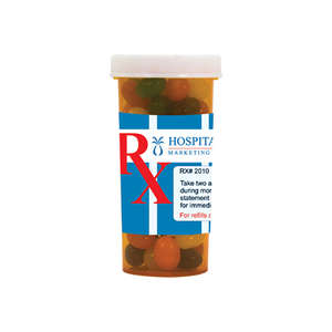 Custom Promotional Large Pill Bottle - Filled with Jelly Beans