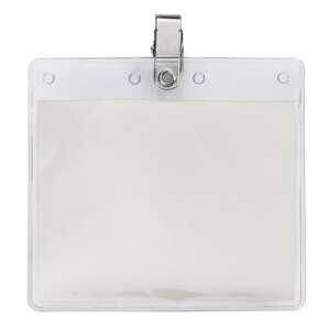 Custom Promotional Horizontal Vinyl Pouch with Bulldog Clip