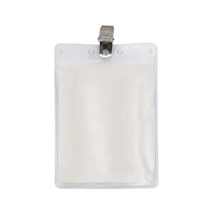 Custom Promotional Vertical Vinyl Pouch with Bulldog Clip