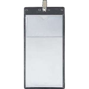 Custom Promotional Double-Insertion Vertical Vinyl Pouch with Bulldog Clip