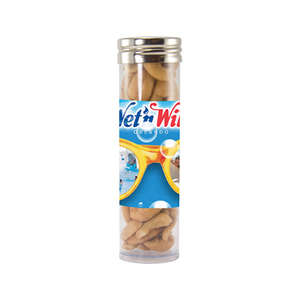 Custom Promotional Large Gourmet Plastic Tube - Filled with Cashews
