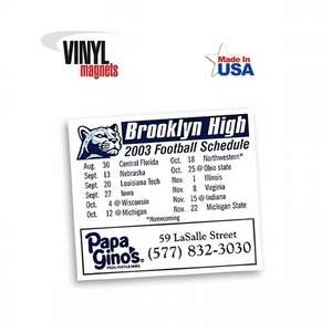 Custom Promotional Schedule Magnet