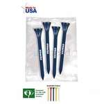 Logo Golf Tees - Golf Tee Pack of 4 - 2-3/4"