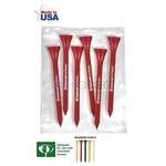 Custom Golf Tees - Golf Tee Pack of 6 - 2-3/4"