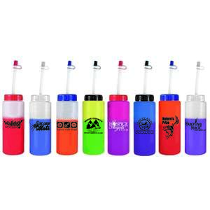 Custom Promotional 32 oz. Mood Sports Bottle with Flexible straw