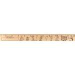 Personalized Promotional Products - Kids Playing Sports "U" Color Rulers - Natural wood finish