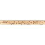 Imprinted Promotional Products - Dinosaurs "U" Color Rulers - Natural wood finish