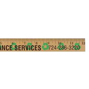 Custom Promotional Recycling Background Rulers - Clear Lacquer Finish