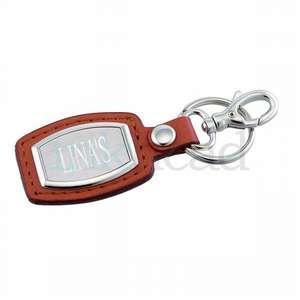 Brushed Plate Key Ring