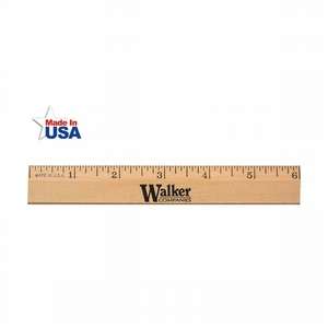 Custom Promotional Beveled Wood Ruler - 6"