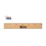 Imprinted Rulers - Beveled Wood Ruler - 6"
