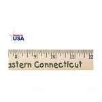 Imprinted Promotional Products - Flat Wood Ruler (1/2" logo-English scale) - 12"