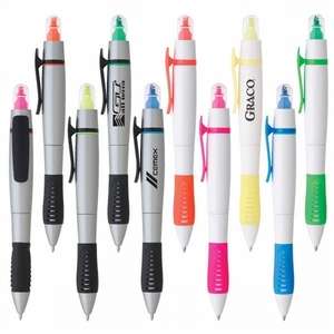 Dual-Tip Grip Pen-Highlighter