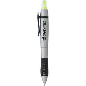 Custom Promotional Dual-Tip Grip Pen-Highlighter