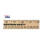 Personalized Rulers - Clear Lacquer Wood Ruler (Eng.&Met. scale) - 12"