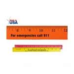 Logo Promotional Products - Fluorescent Wood Ruler (English scale) - 12"