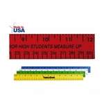 Customized Promotional Products - Enamel Wood Ruler (Eng. & Met. scale) - 12"