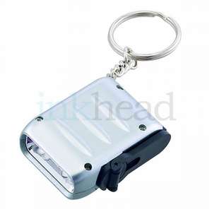 Mini Wind-Up Keychain Flashlight