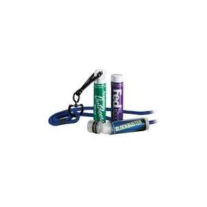 Custom Promotional Beeswax Lip Balm White Tube and Hook Cap with Lanyard