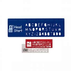 Custom Promotional Plastic Stencil Ruler - 6"
