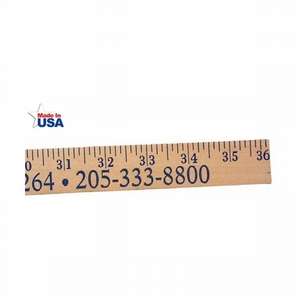 Custom Promotional Heavy-Duty Yardstick - Natural Finish