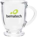 Promotional Glass Coffee Mugs - 16 oz Cafe Mug