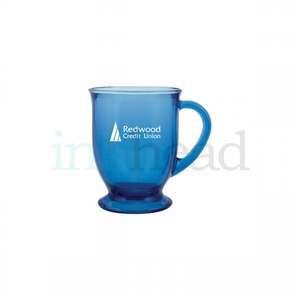 Custom Promotional 16 oz Denim Blue Cafe Mug