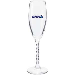 Custom Promotional 6 oz Twisted Stem Flute