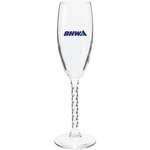 Personalized Glass & Stemware - 6 oz Twisted Stem Flute
