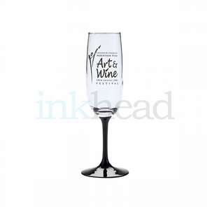 Custom Promotional 6 oz Spectra Flute (Black Stem)