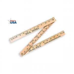 Custom Promotional Folding Yardstick - Natural Finish