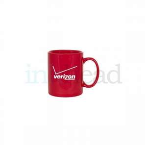 11 oz C-Handle Mug - Glossy Red/Orange 