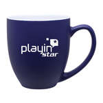 Business Coffee Mugs - 15 oz Bistro Mug - 2 Tone Matte/Glossy