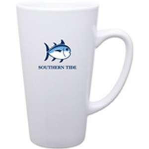 Custom Promotional 16 oz Tall Latte Mug - Glossy White/Natural