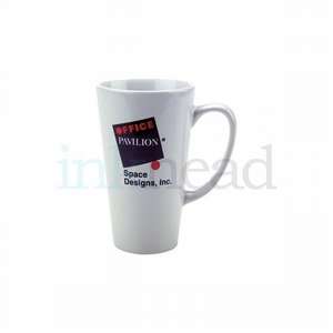 16 oz Tall Latte Mug - Glossy White/Natural
