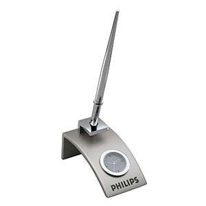 Custom Promotional Passerelle - Clock/Pen Stand