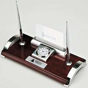 Custom Promotional Quercia I - Clock/Pen Stand