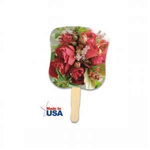Custom Promotional Flower Bouquet Stock Design Hand Fan