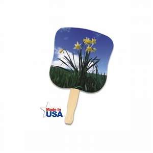 Custom Promotional Daffodils Stock Design Hand Fan