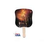 Imprinted Government & Politics - Fireworks Stock Design Hand Fan