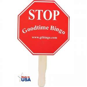 Stop Sign Shaped Hand Fan 