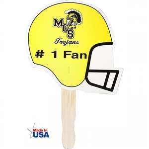 Custom Promotional Football Helmet Shaped Hand Fan