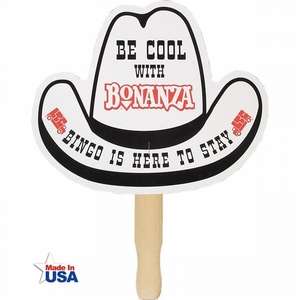 Custom Promotional Cowboy Hat Shaped Hand Fan