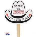 Logo Fans - Cowboy Hat Shaped Hand Fan