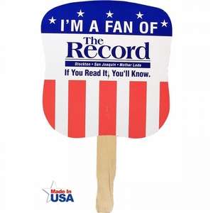 Custom Promotional I'm a Fan of Patriotic Hand Fan