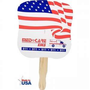 Waving Flag Patriotic Hand Fan 