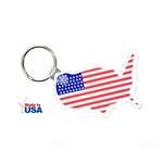 Logo Government & Politics - U.S.A. Key Fob with Flag