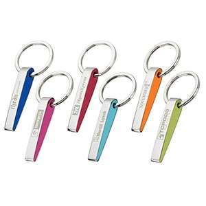 Custom Promotional Chrome & Rubber Key Chain