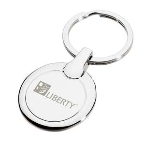 Custom Promotional Perspective Keychain - Circle