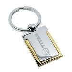 Imprinted Keychains & Key Tags - Elements Silver and Gold Keyring